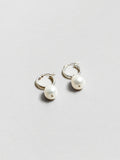 Pearl Hoops | Sterling Silver