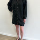 Linen Toss It On Dress | Black