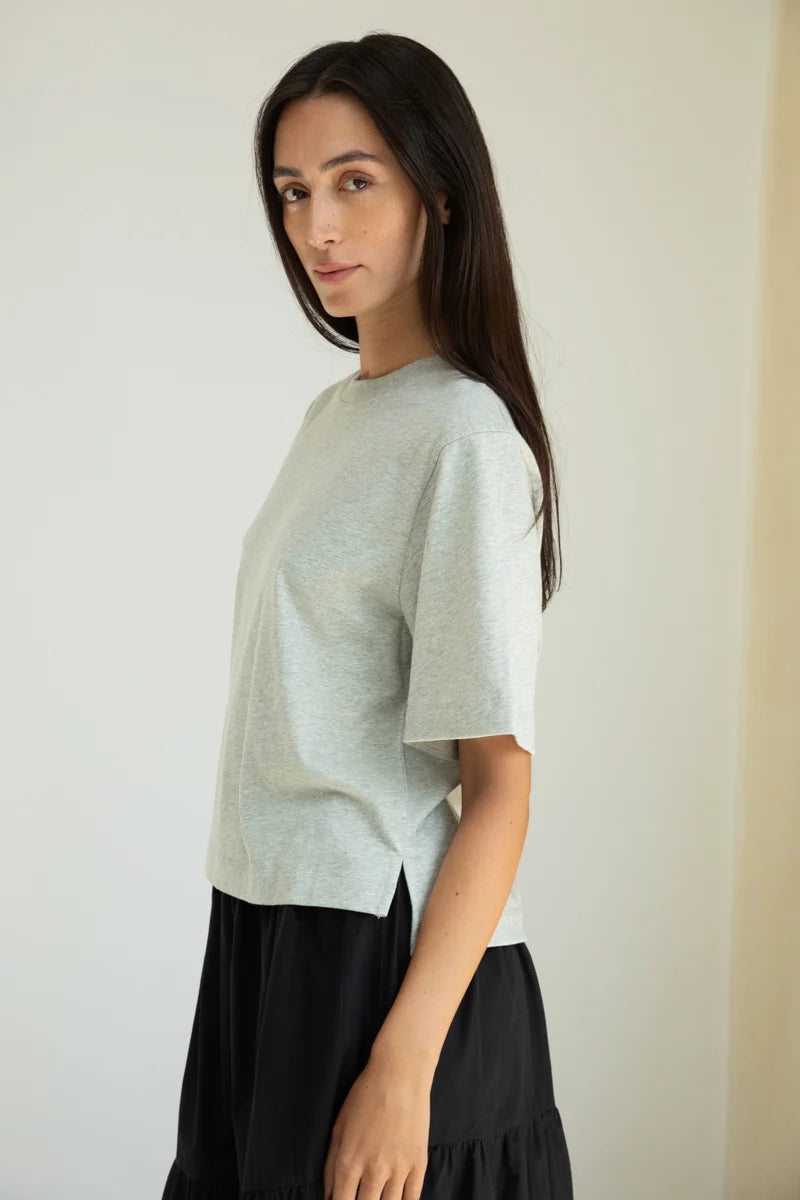 Bay Organic Cotton Jersey | Grey Marl