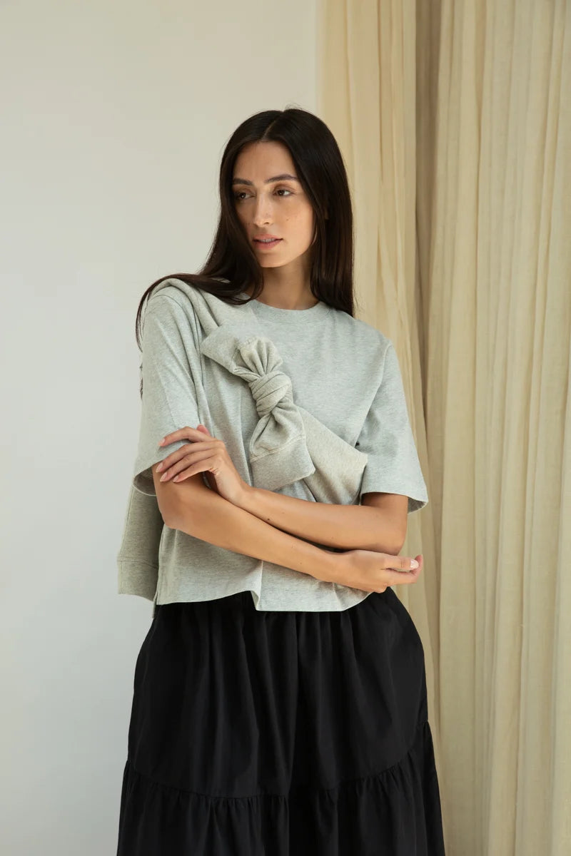 Bay Organic Cotton Jersey | Grey Marl