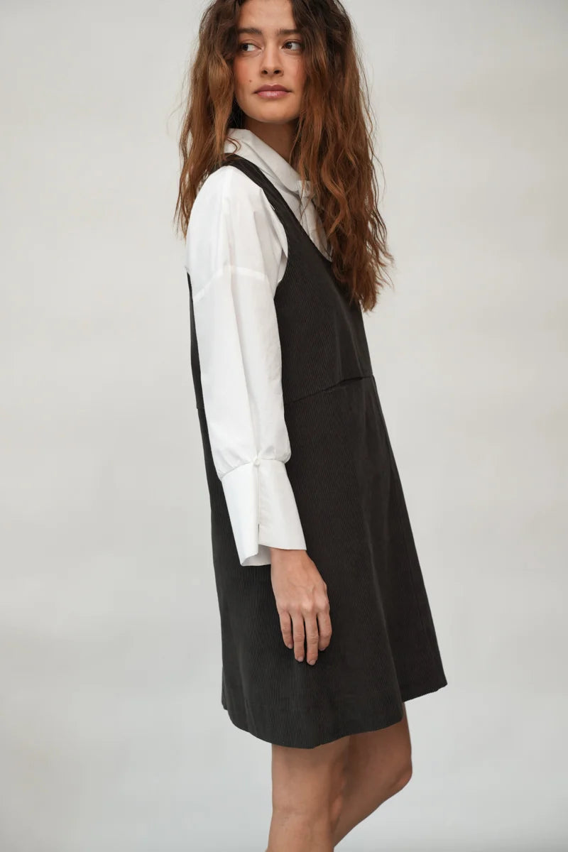 Willow Corduroy Dress | Charcoal