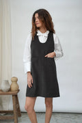 Willow Corduroy Dress | Charcoal