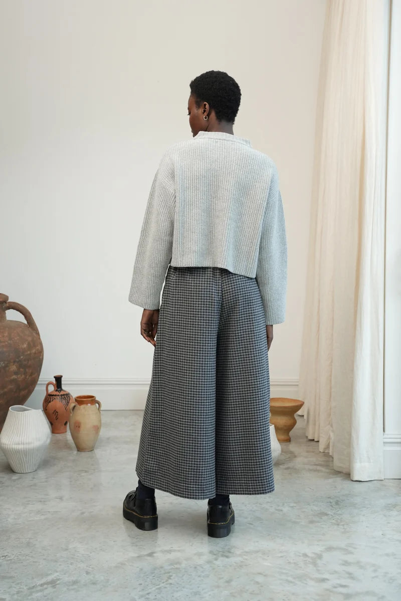 Mazu-Cay Trousers | Grey Gingham