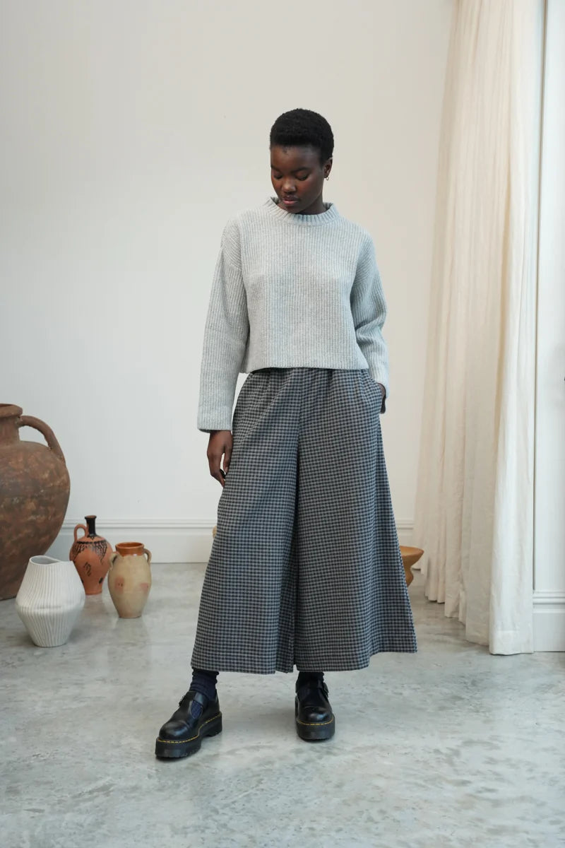 Mazu-Cay Trousers | Grey Gingham