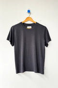 Bo Linen Blend Tee | Charcoal