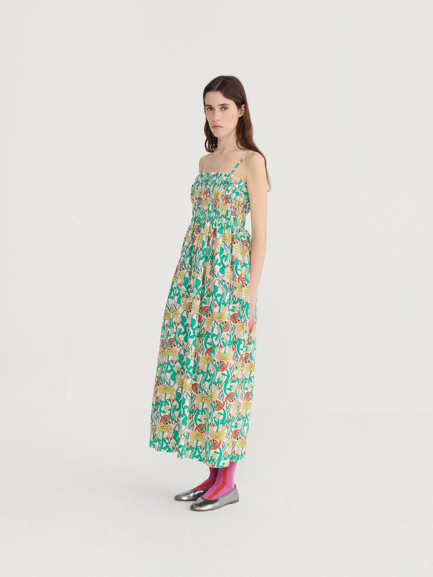 Herbalist Gathered Bustier Dress | Off White