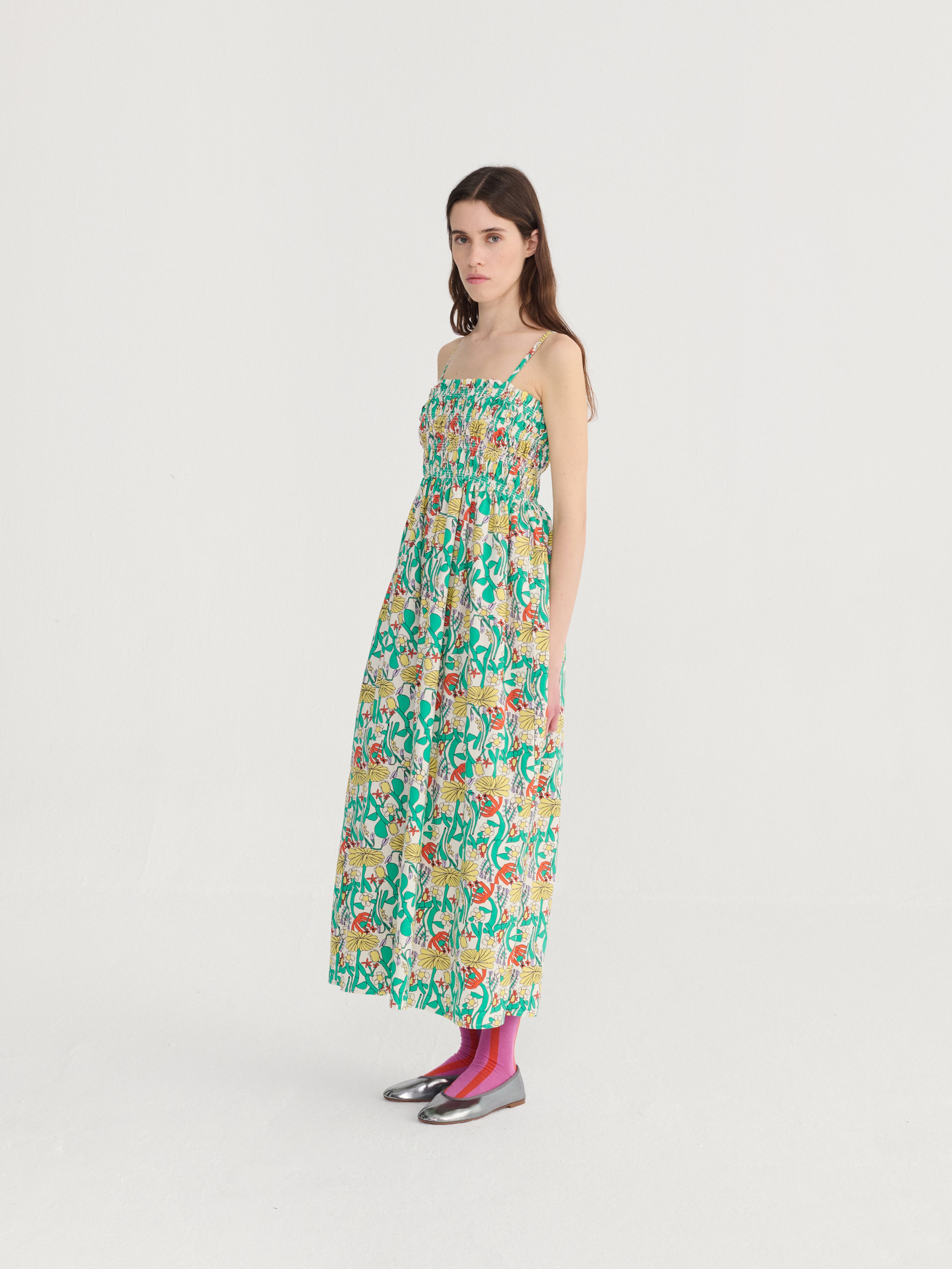 Herbalist Gathered Bustier Dress | Off White