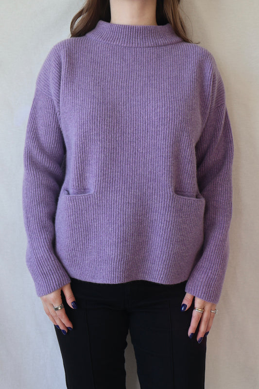 Helga Pocket Sweater | Lilac