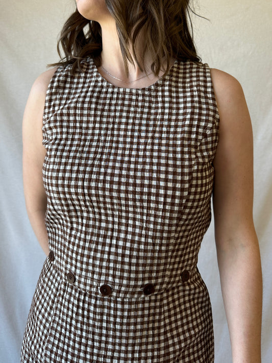 Seersucker Wila Dress | Chocolate