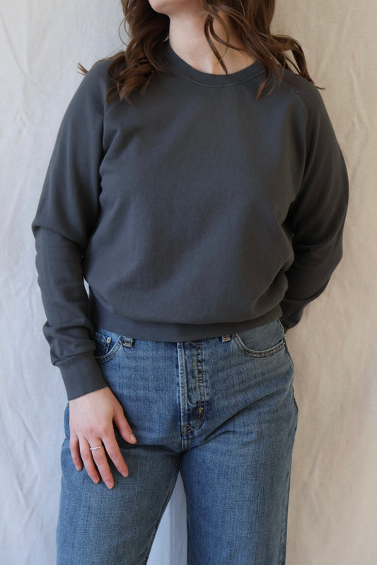 Alexi Raglan Crew | Charcoal