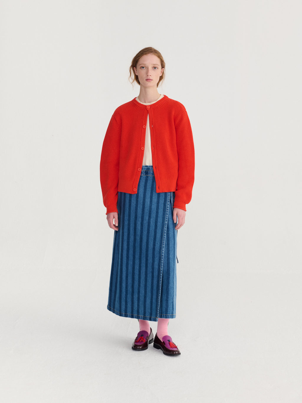 Pickles Knit Cardigan | Red