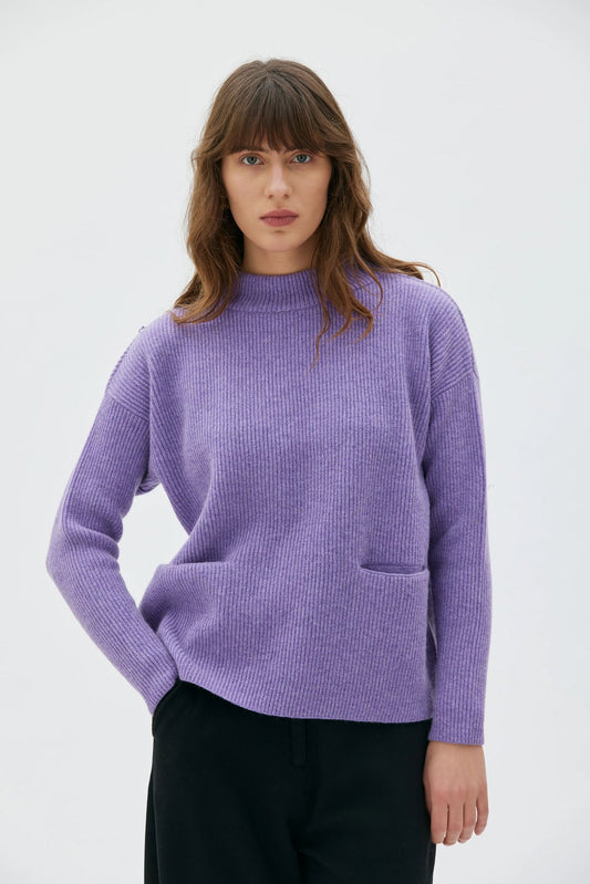Helga Pocket Sweater | Lilac