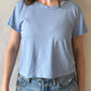 Cropped Ojai Tee | Coastal Blue