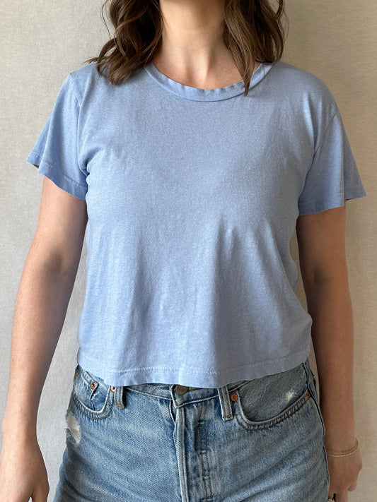 Cropped Ojai Tee | Coastal Blue