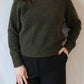 Nor Cropped Sweater | Deep Forest