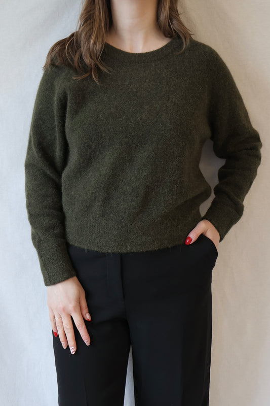 Nor Cropped Sweater | Deep Forest