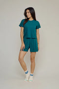 Cropped Ojai Tee | Deep Teal