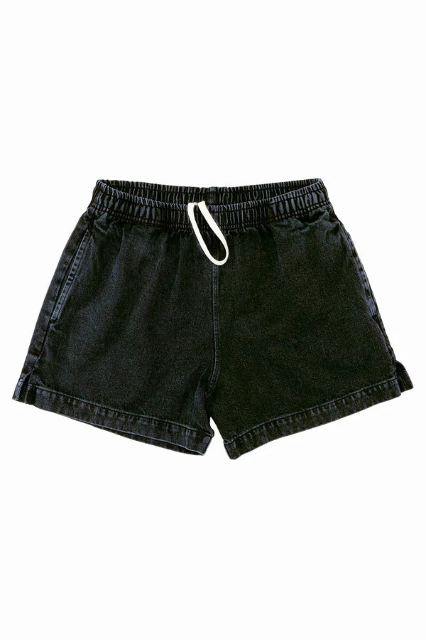 Cóbano Short | Black Indigo Denim