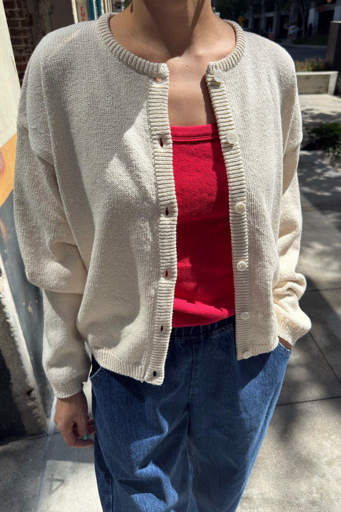 Cotton Leila Cardigan | Natural