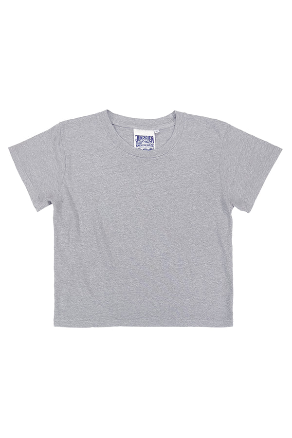 Heathered Cropped Lorel Tee | Athletic Gray