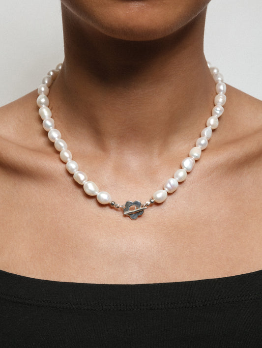 Lola Pearl Necklace | Sterling Silver