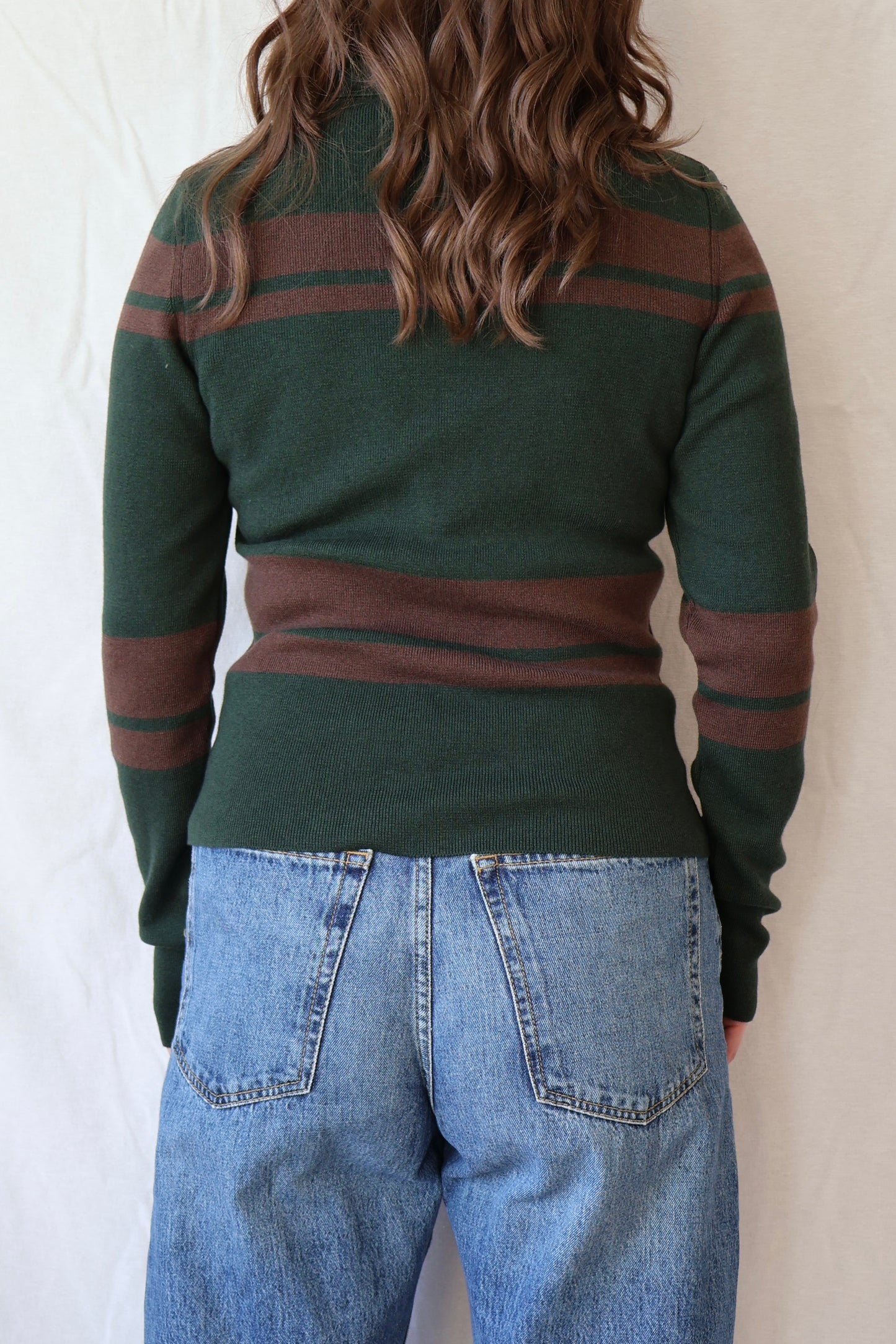 Dante Striped Sweater | Green + Brown