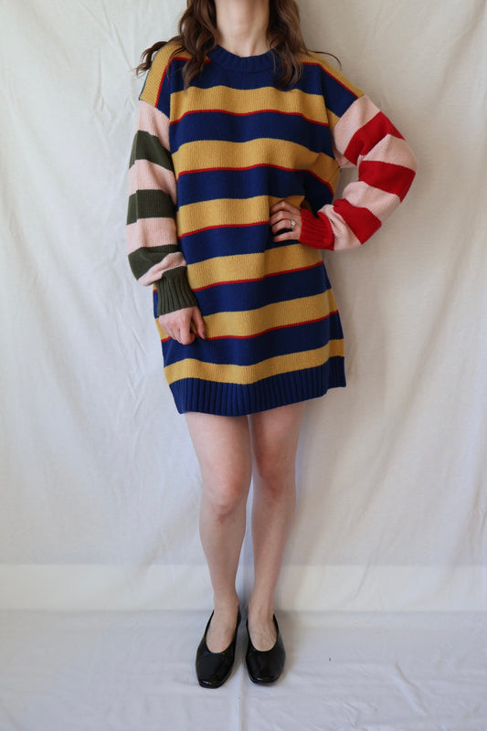 Otilia Striped Sweater Dress | Multi