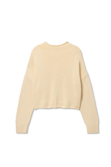 Kiki Mock Neck Sweater | Custard