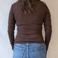 Emmy Long Sleeve Top | Chocolate