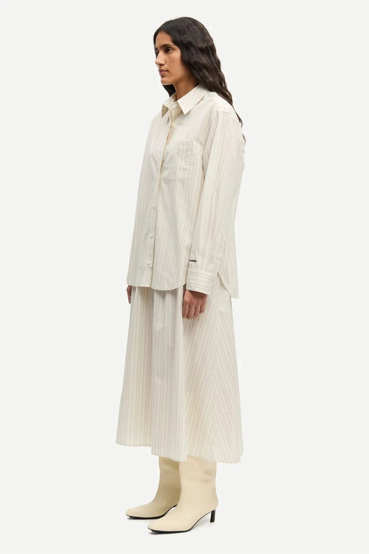 Salova Pocket Shirt | Bone Stripe