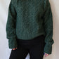 Zoya Two Tone Sweater | Dark Green