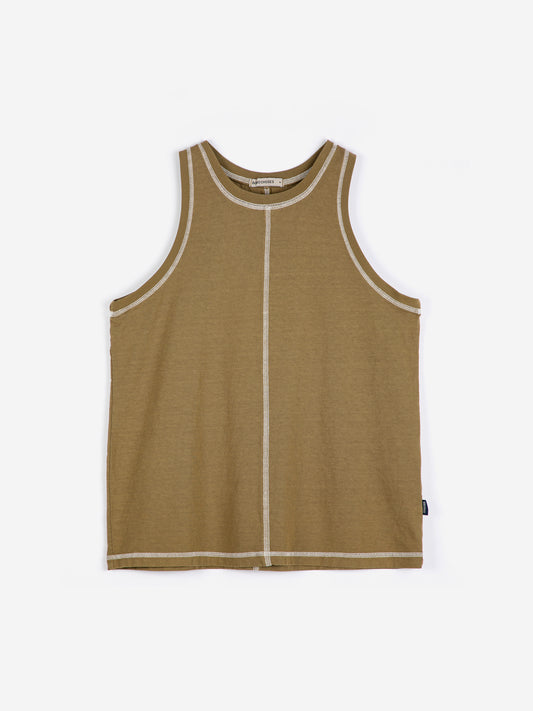 Slub Cotton Tank | Khaki