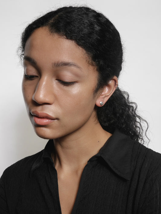Heart Lock Studs | Sterling Silver