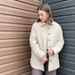 Quilted Button Down Jacket | Oatmeal