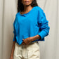 Briana Boat Neck Sweatshirt | Cobalt