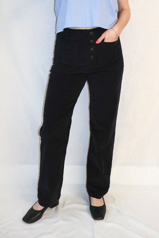 Rikki Corduroy Pant | Black