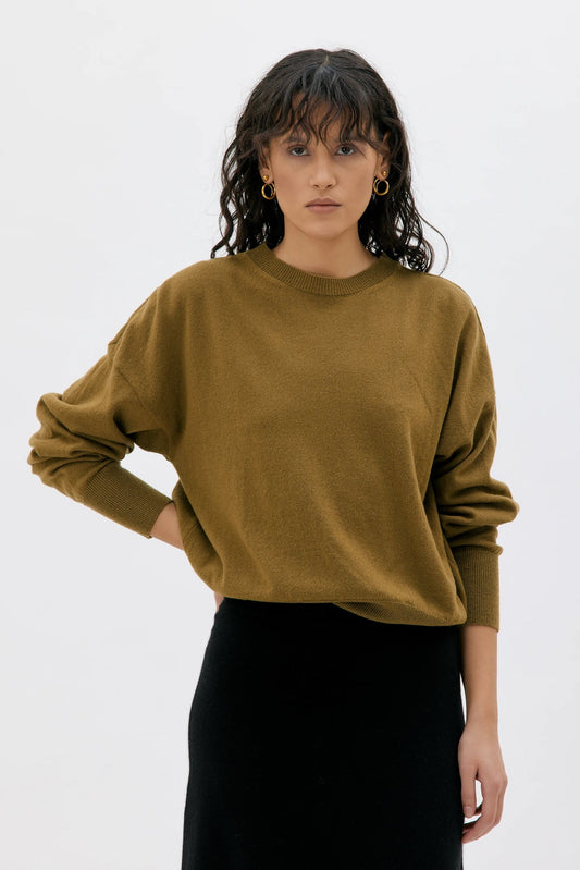 Ior Cashmere Blend Sweater | Olive