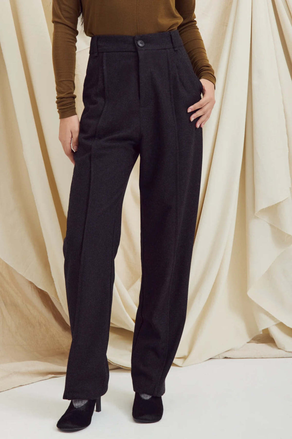 Gito Wool Trousers | Dark Grey