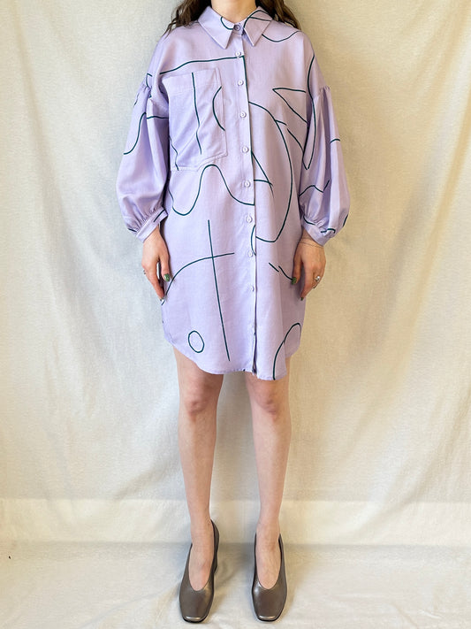 Belinda Shirt Dress | Lilac