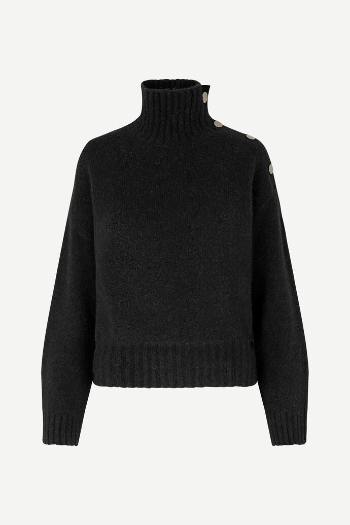 Mandie Mock Neck Sweater | Black