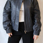 Sanula Leather Bomber | Asphalt