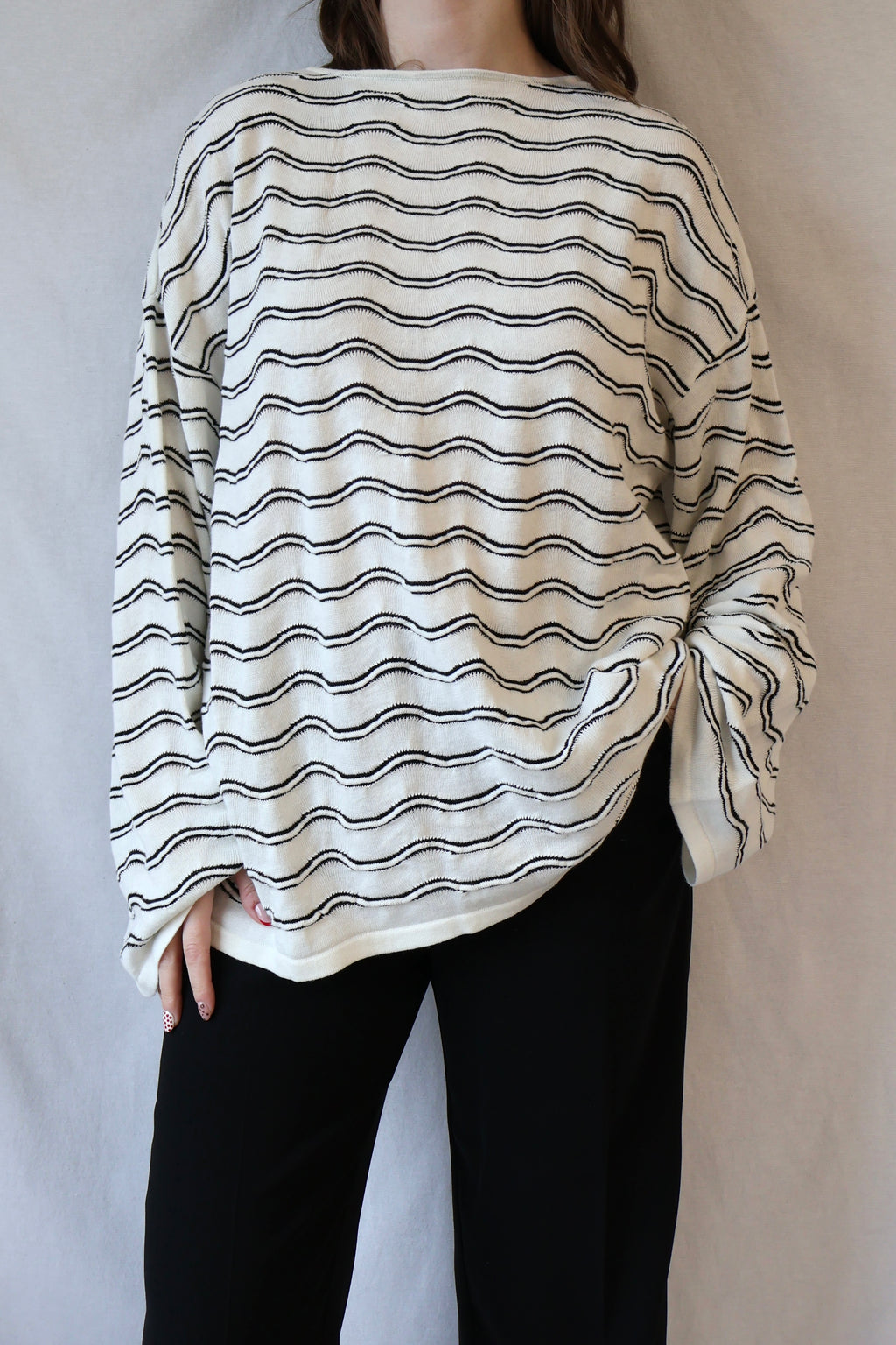 Odna Long Sleeve | Cream Wave