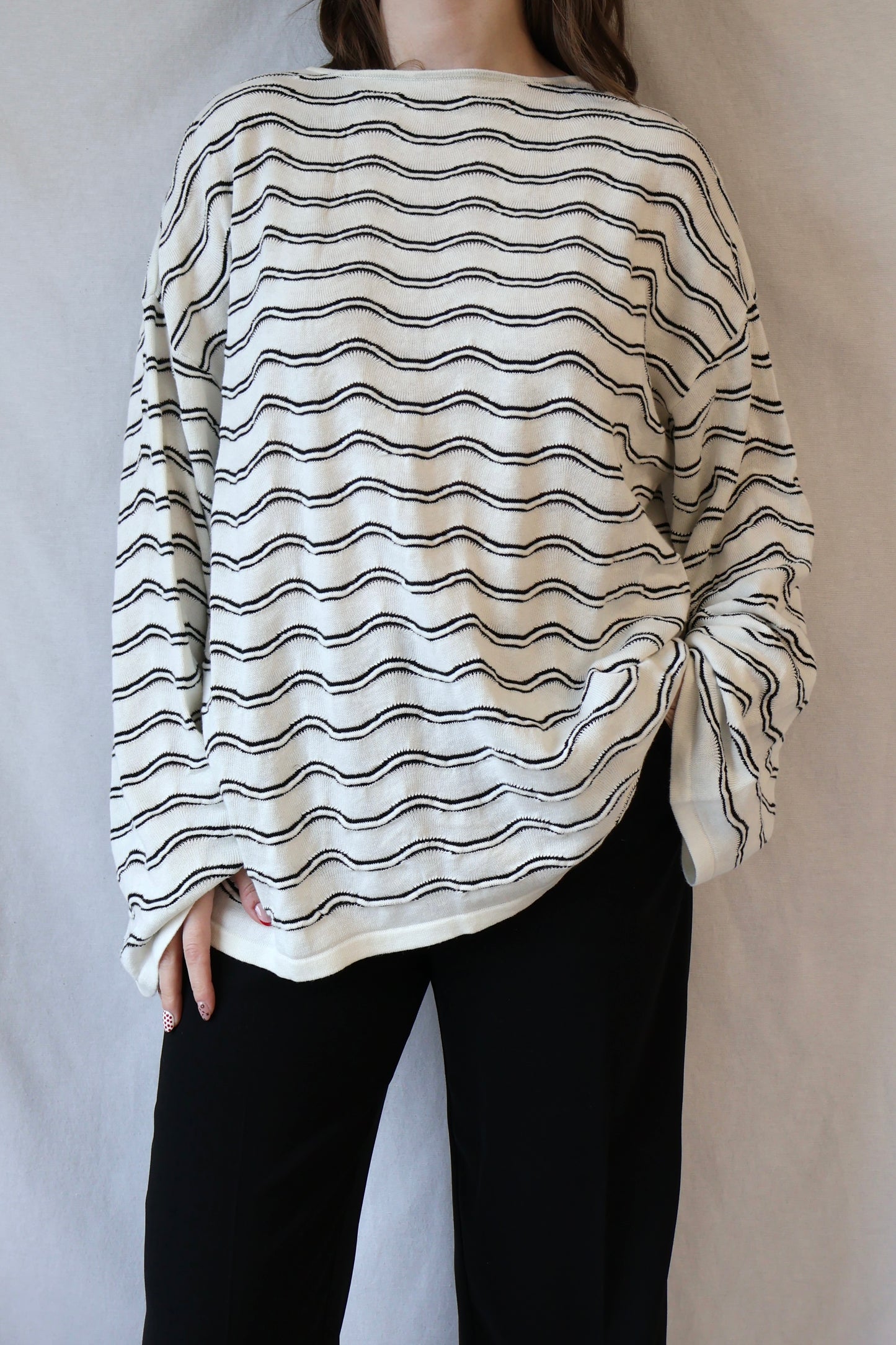 Odna Long Sleeve | Cream Wave
