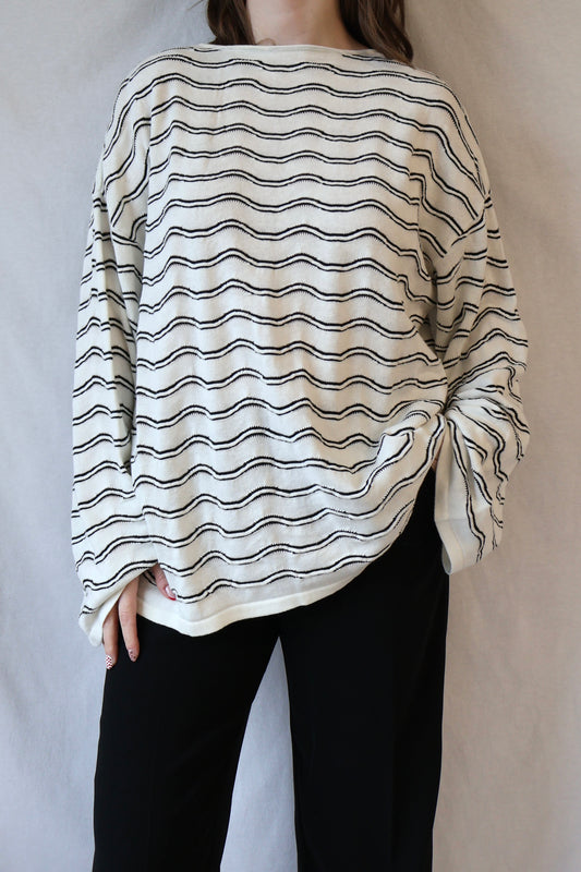 Odna Long Sleeve | Cream Wave