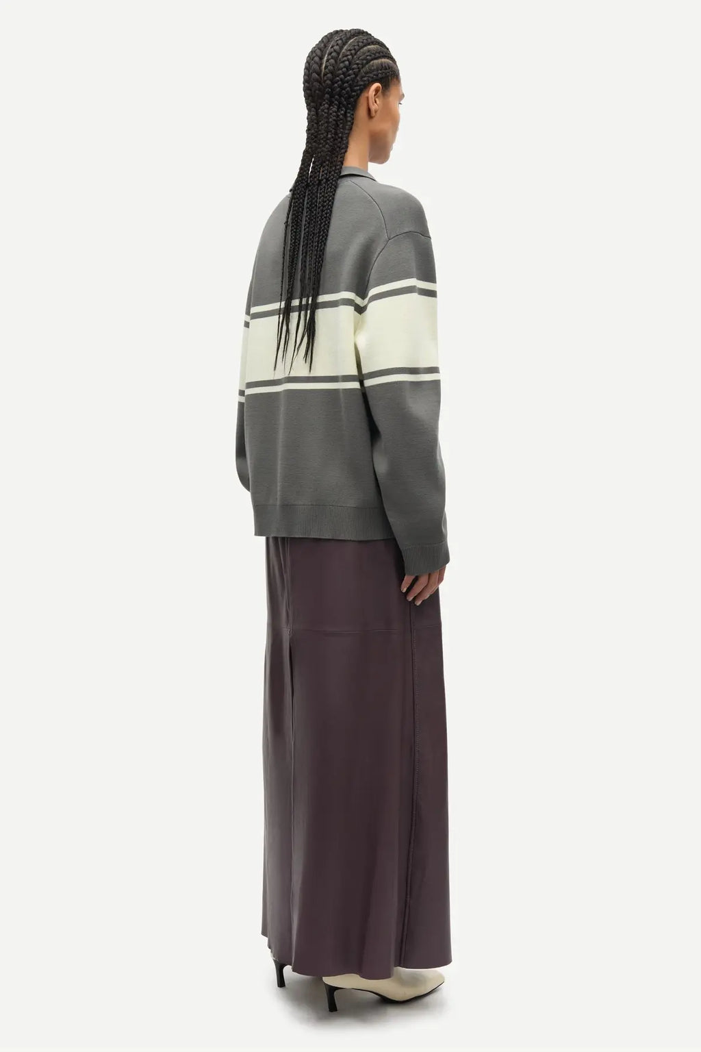 Saanne Polo | Gunmetal Stripe