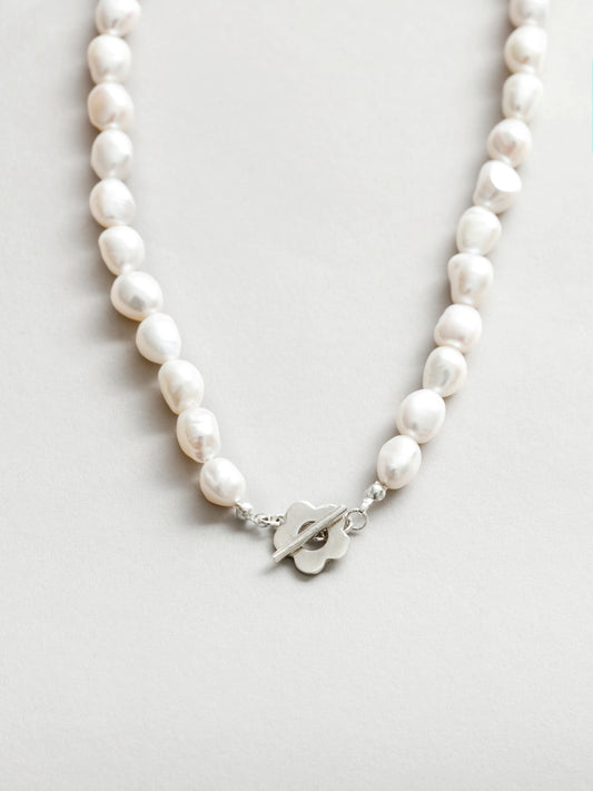 Lola Pearl Necklace | Sterling Silver