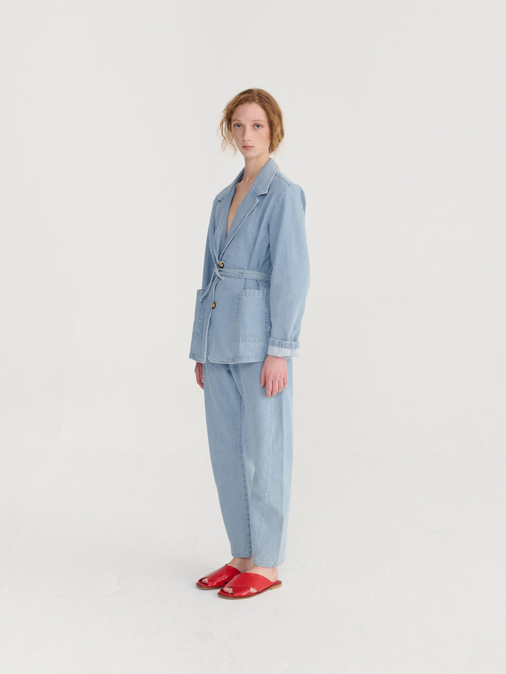 Denim Blazer | Light Blue