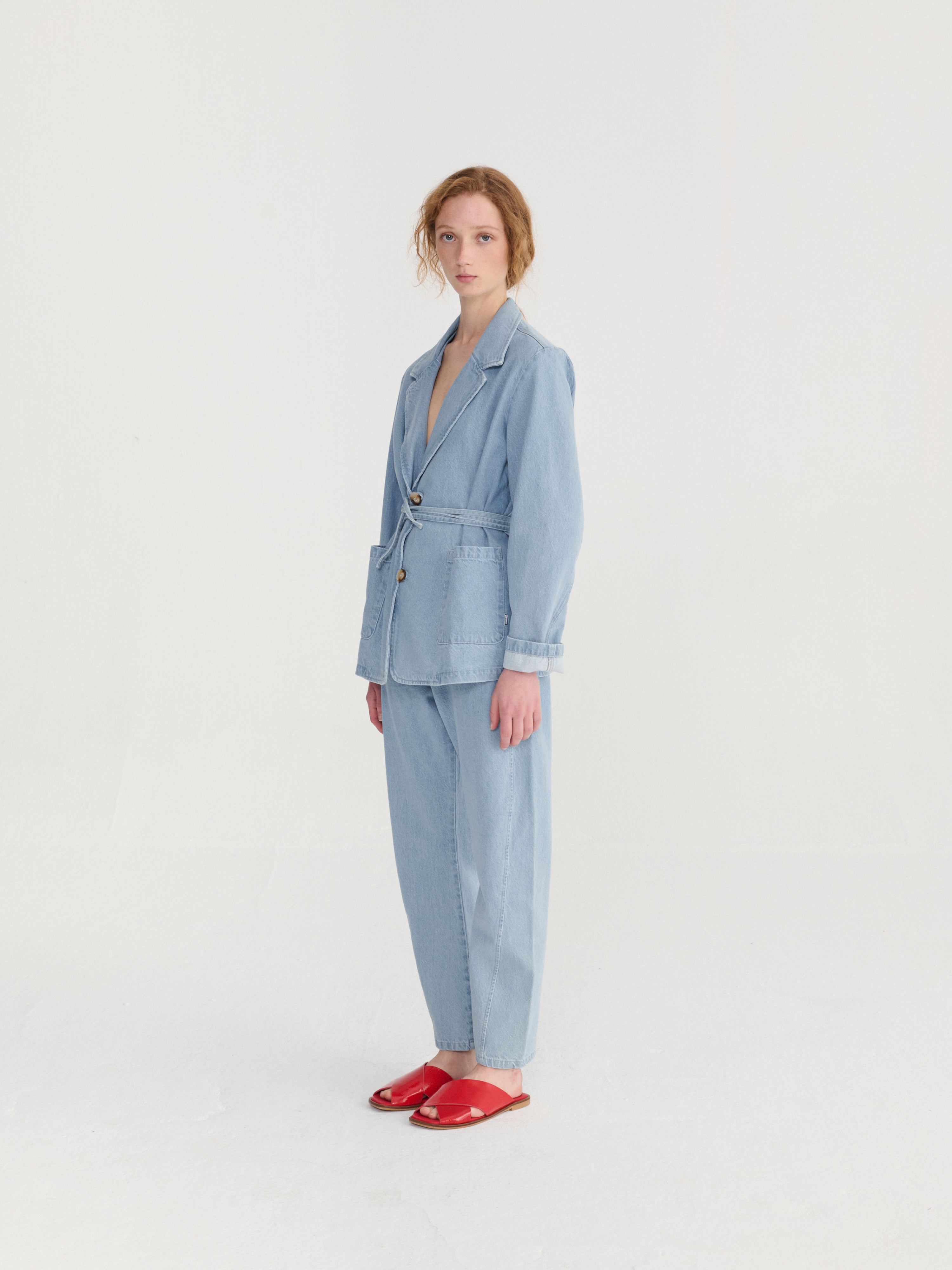 Denim Blazer | Light Blue