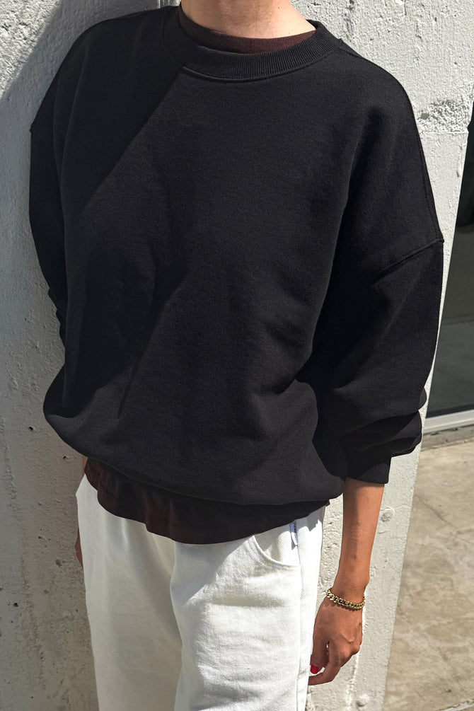 FRENCH TERRY CORE SWEATSHIRT | Black