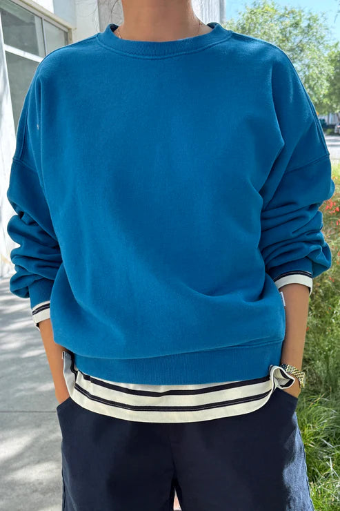 French Terry Core Sweatshirt | Teal Blue